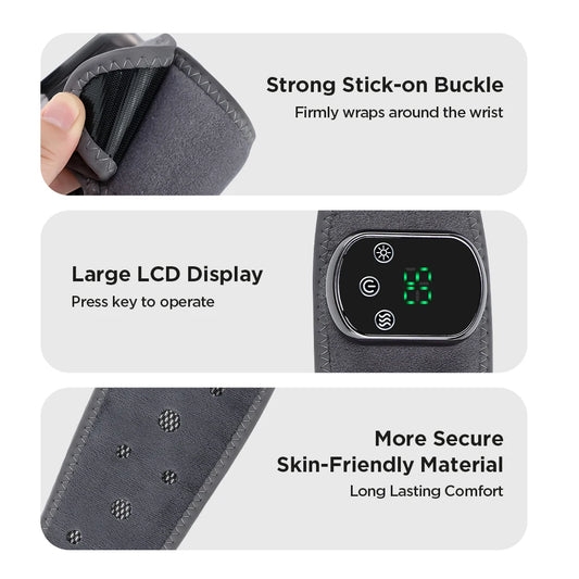 Electric Cordless Heated Ankle Guard Massager for Right Left Foot Vibration Massage Wristband Ankle Joint Brace Relax Muscles